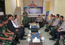 Silaturahmi Kodim 1429/Butur Ke Polres, Khomaruddin : Kita Jaga dan Tingkatkan Solidaritas
