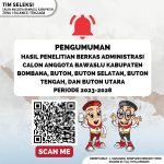Pengumuman Hasil Penelitian Berkas Administrasi Calon Anggota Bawaslu Zona 1 Sultra