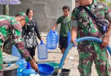 Peduli Kemanusiaan, Kodim 1429/Butur Salurkan Air Bersih di Dusun Wakurempa