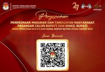 Pengumuman Penerimaan Masukan dan Tanggapan Masyarakat Terkait Paslon Bupati dan Wakil Bupati Butur Tahun 2024