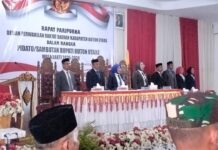 DPRD Butur Gelar Rapat Paripurna Dengarkan Pidato Perdana Bupati Butur Masa Bakti 2025-2023