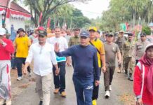 Bupati dan Wakil Bupati Butur Kompak Hadiri Pertandingan Olahraga di Wakorut