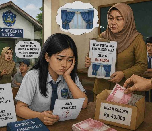SMPN 6 Buton Diduga Kerap Bebankan Iuran Gorden ke Siswa Kelas IX sebagai Kenang-kenangan